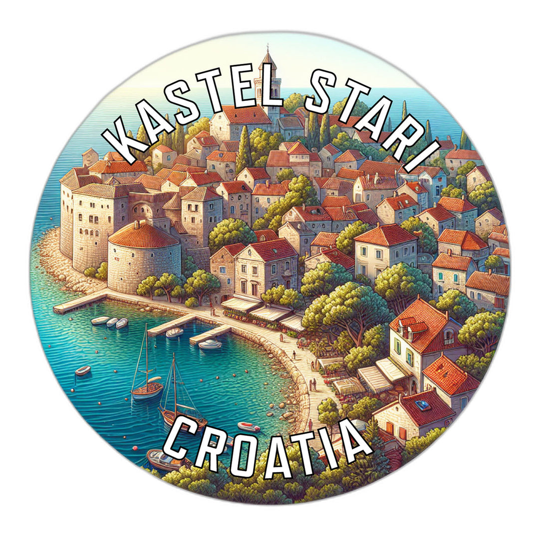 Kastel Stari Croatia Souvenir Die Cut Flat Magnet Image 1