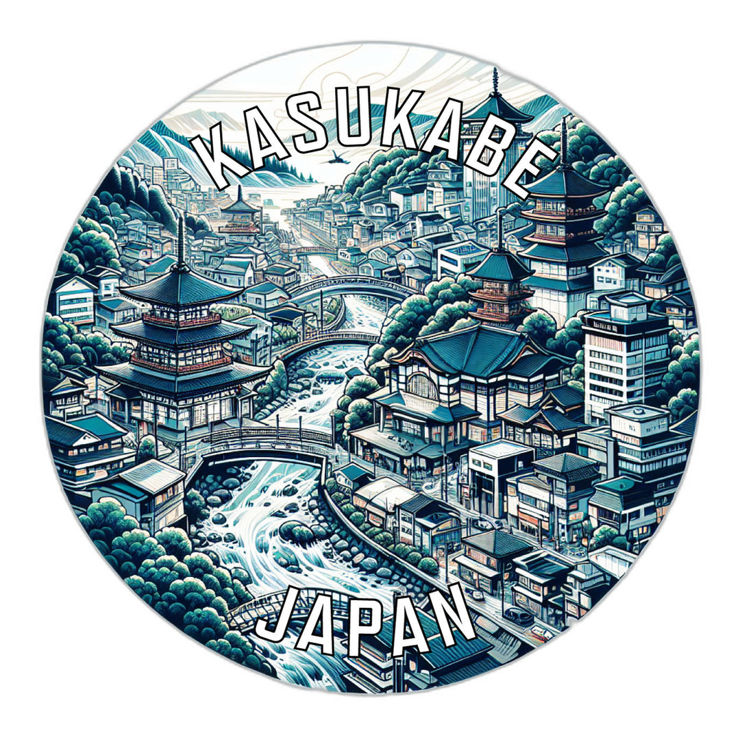 Kasukabe Japan Souvenir Die Cut Flat Magnet Image 1