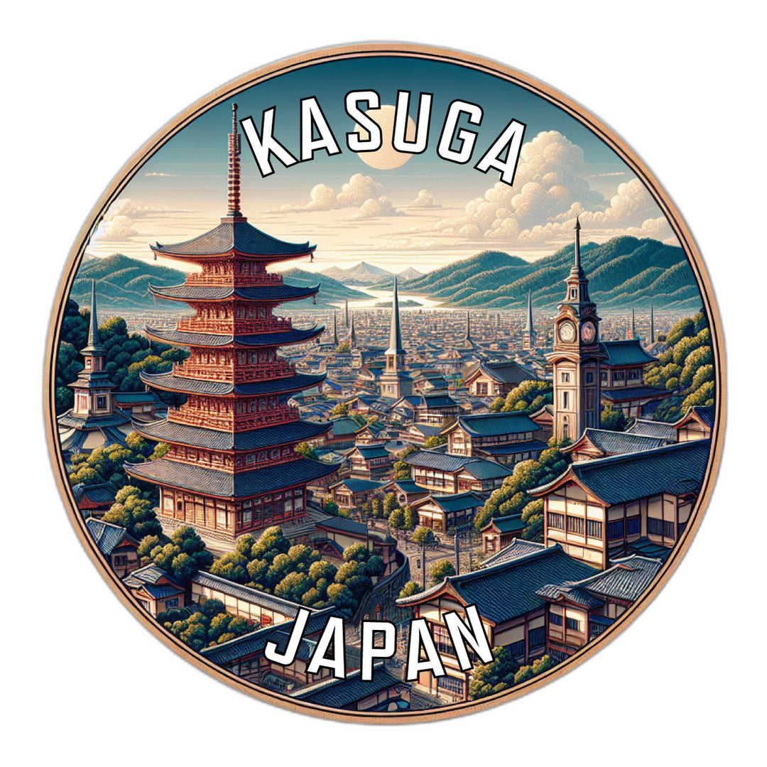 Kasuga Japan Souvenir Die Cut Flat Magnet Image 1