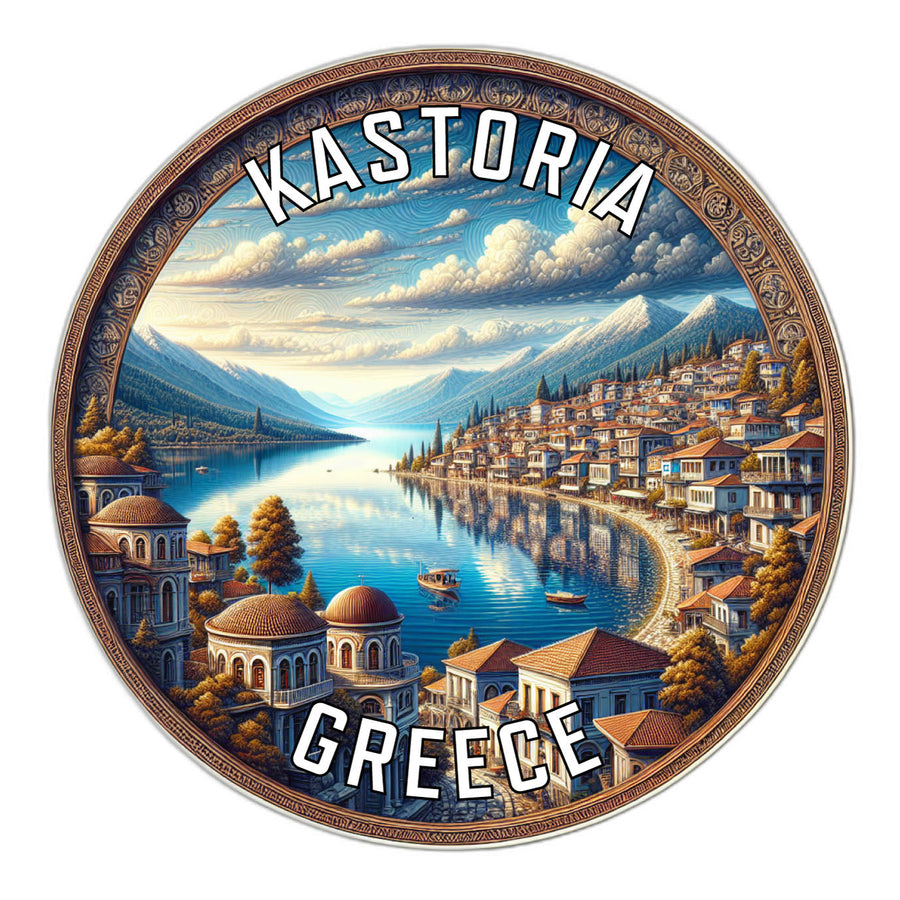 Kastoria Greece Souvenir Die Cut Flat Magnet Image 1