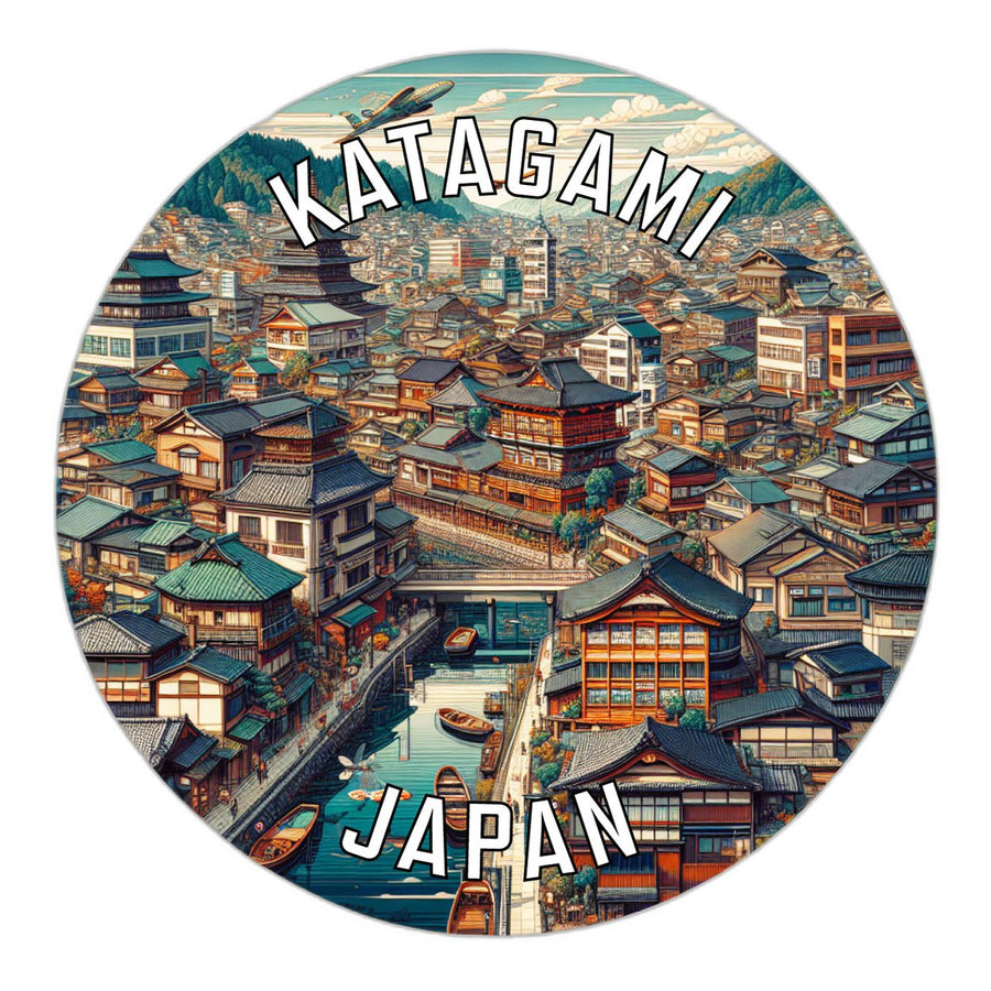 Katagami Japan Souvenir Die Cut Flat Magnet Image 1