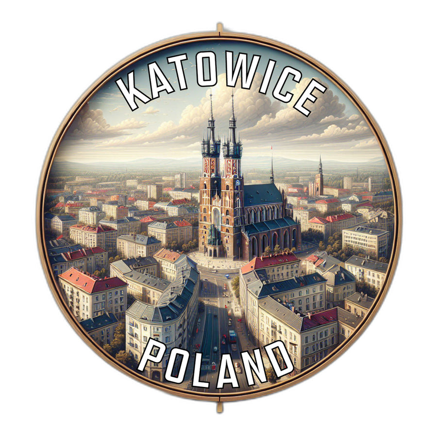 Katowice Poland Souvenir Die Cut Flat Magnet Image 1