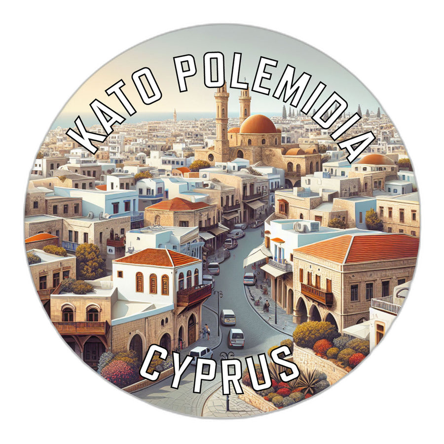 Kato Polemidia Cyprus Souvenir Die Cut Flat Magnet Image 1