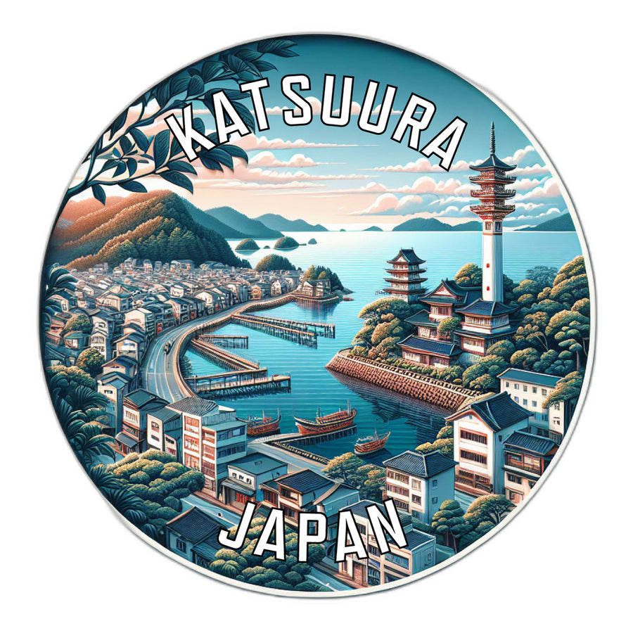 Katsuura Japan Souvenir Die Cut Flat Magnet Image 1