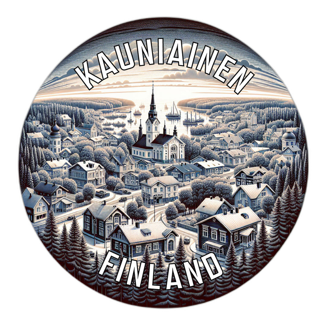 Kauniainen Finland Souvenir Die Cut Flat Magnet Image 1