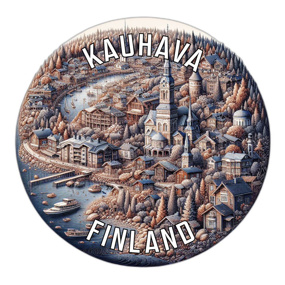 Kauhava Finland Souvenir Die Cut Flat Magnet Image 1