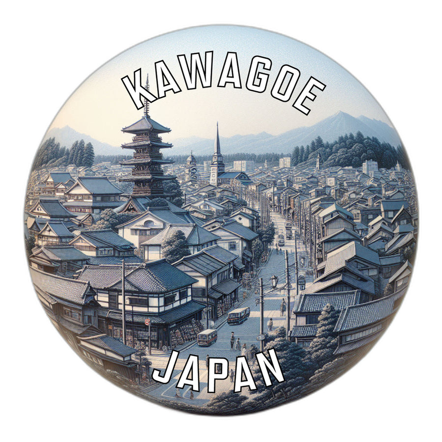 Kawagoe Japan Souvenir Die Cut Flat Magnet Image 1