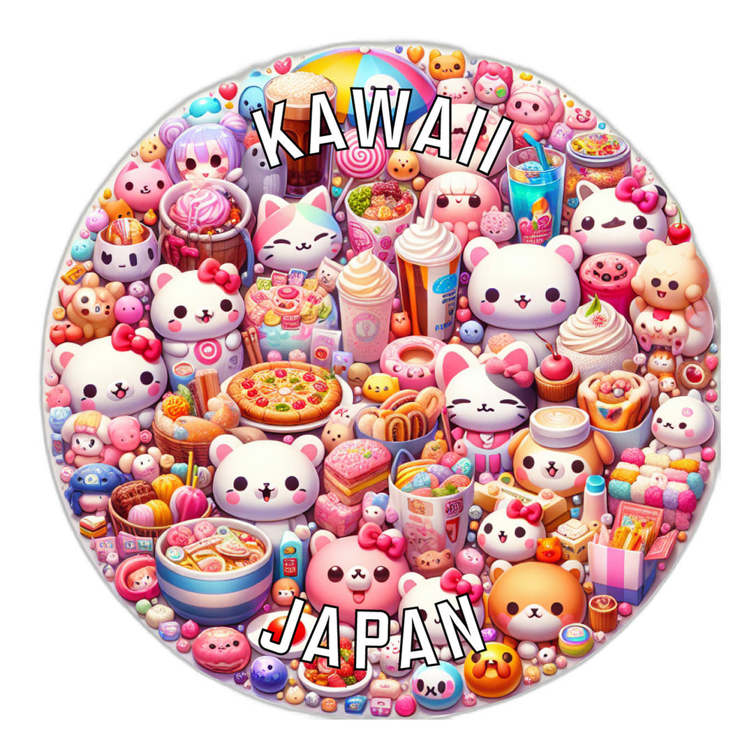 Kawaii Japan Souvenir Die Cut Flat Magnet Image 1