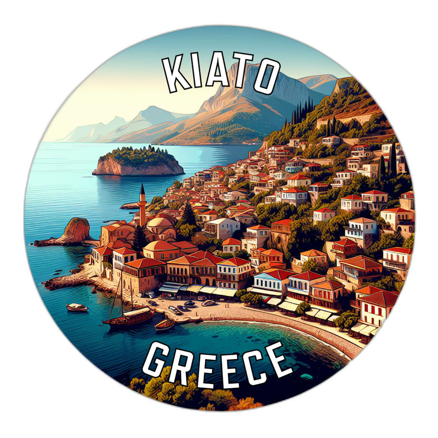 Kiato Greece Souvenir Die Cut Flat Magnet Image 1