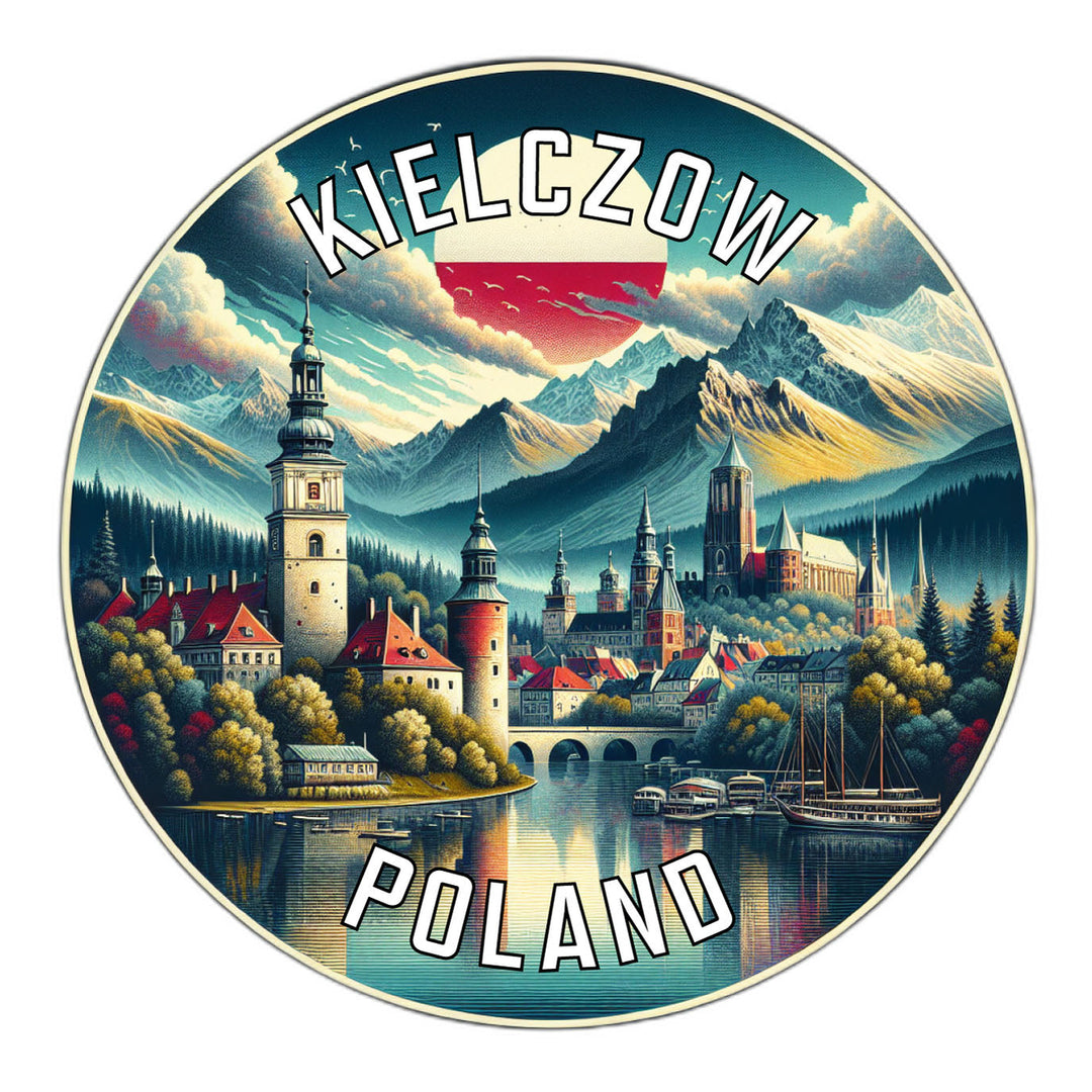 Kielczow Poland Souvenir Die Cut Flat Magnet Image 1