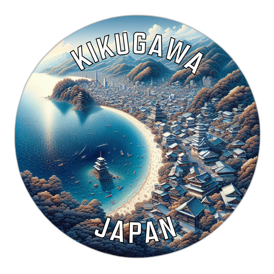 Kikugawa Japan Souvenir Die Cut Flat Magnet Image 1