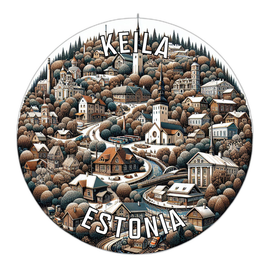 Keila Estonia Souvenir Die Cut Flat Magnet Image 1