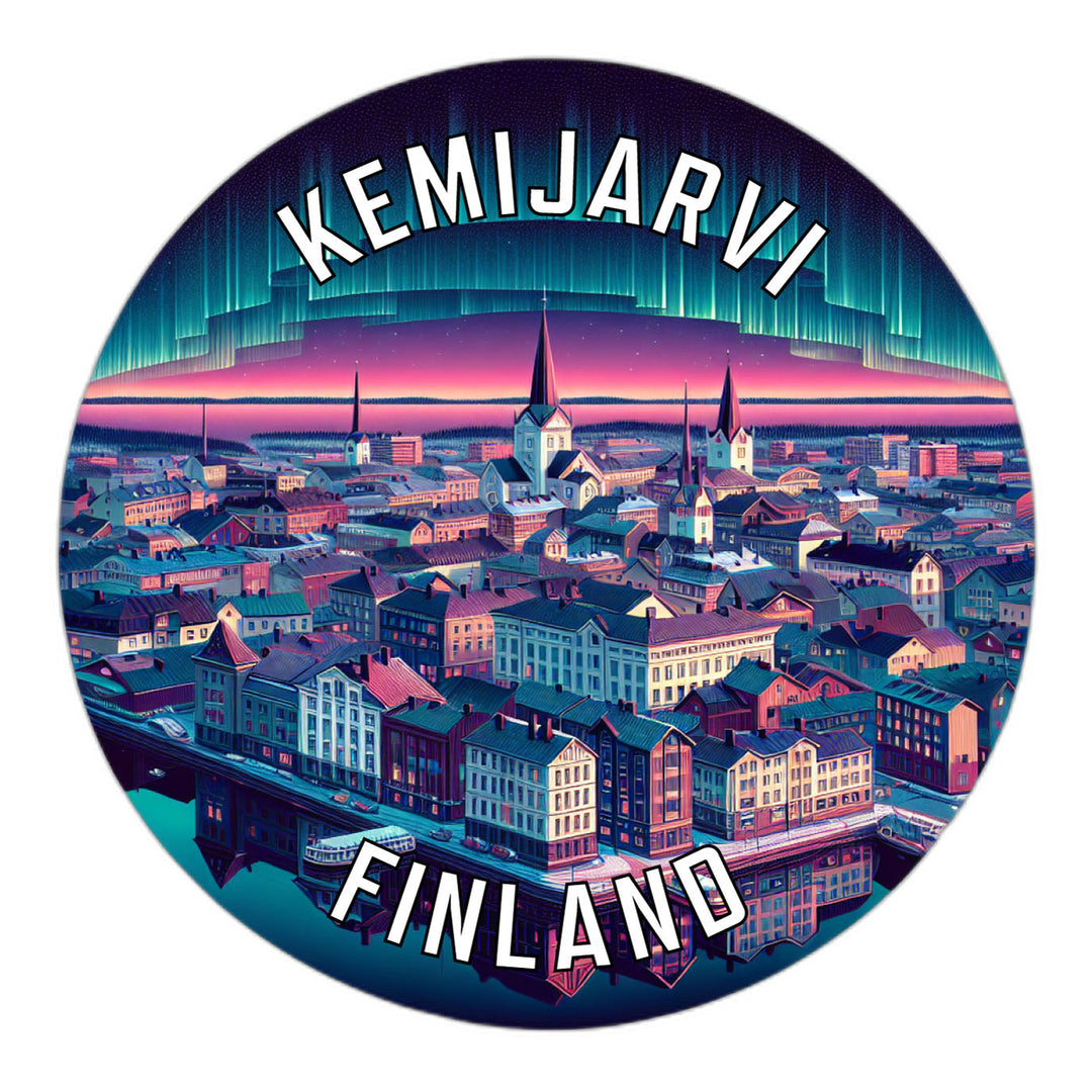 Kemijarvi Finland Souvenir Die Cut Flat Magnet Image 1