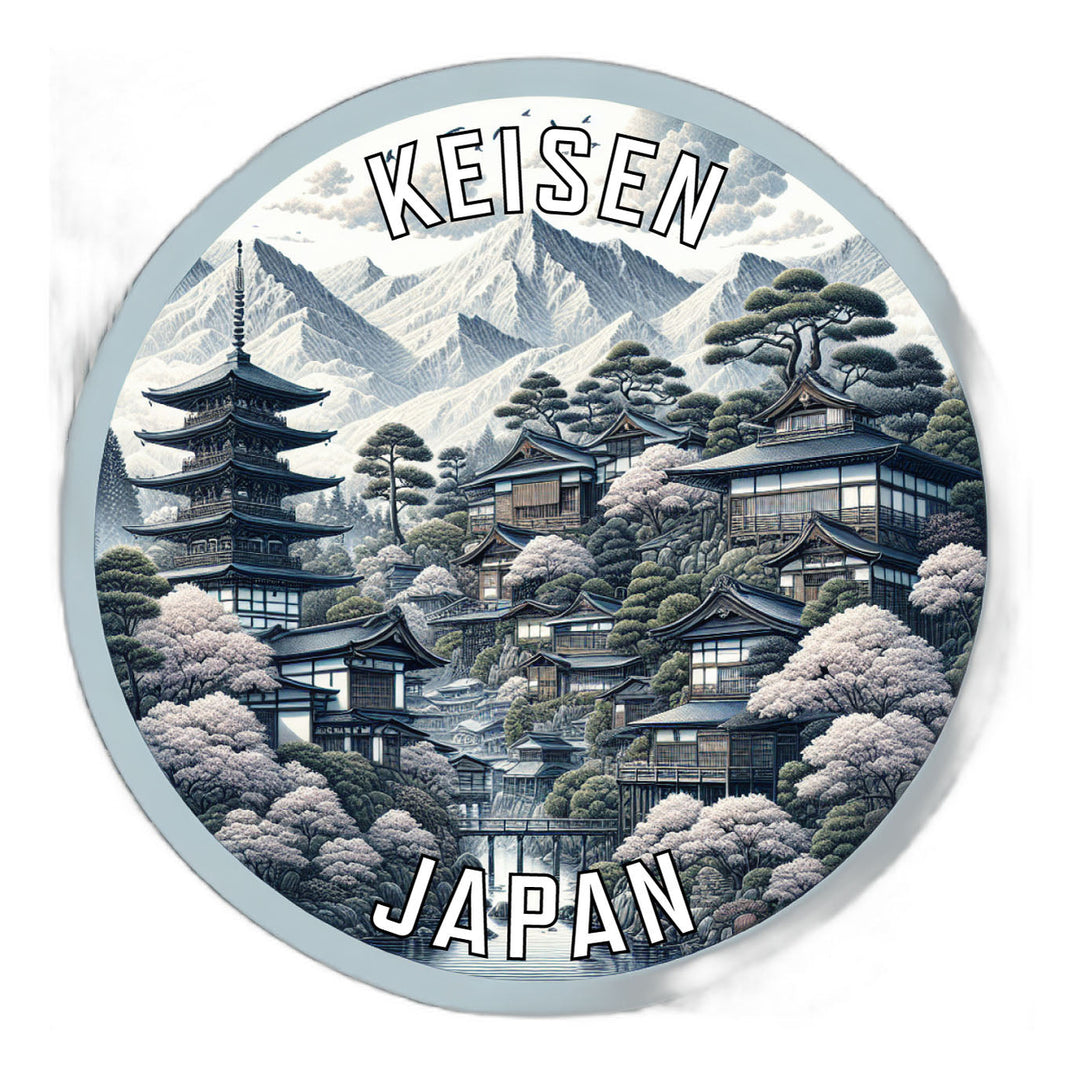 Keisen Japan Souvenir Die Cut Flat Magnet Image 1