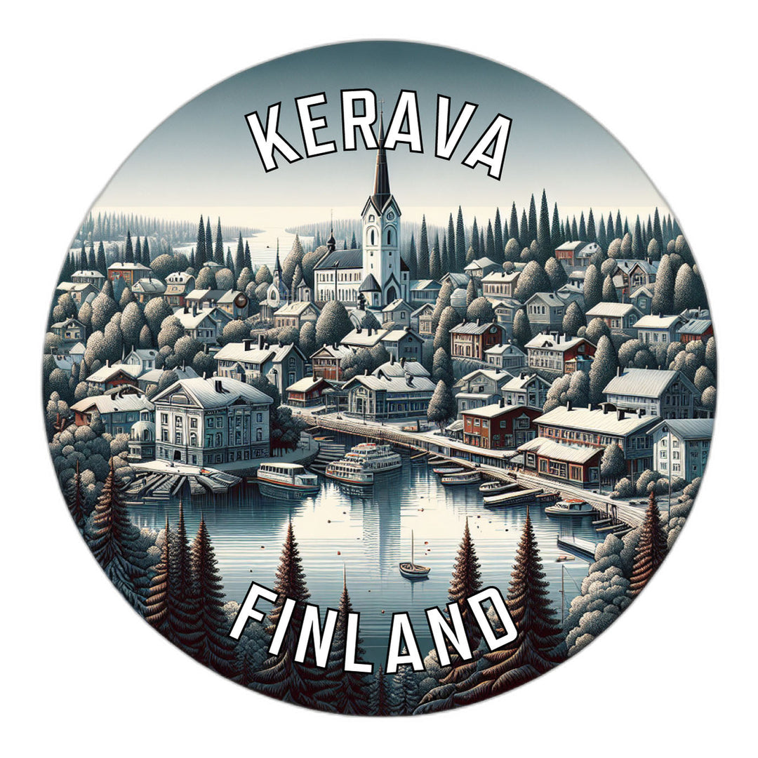 Kerava Finland Souvenir Die Cut Flat Magnet Image 1