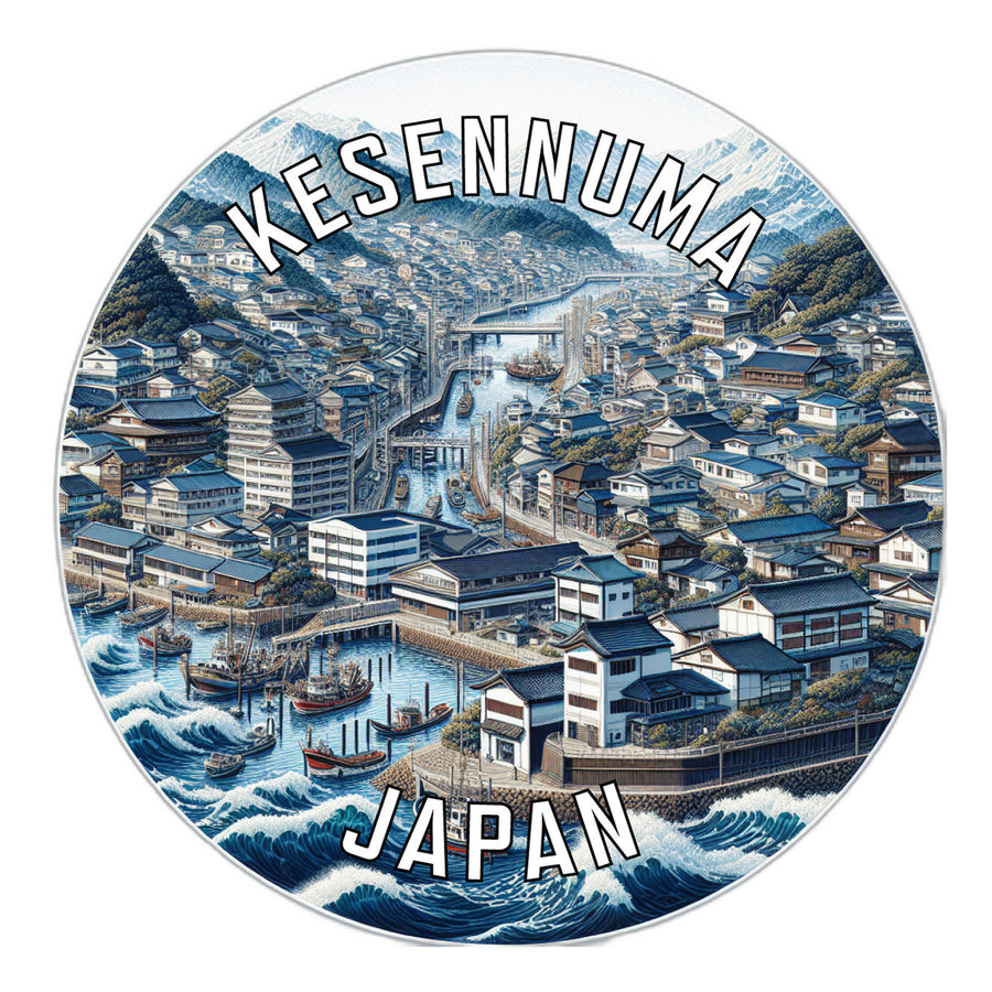 Kesennuma Japan Souvenir Die Cut Flat Magnet Image 1