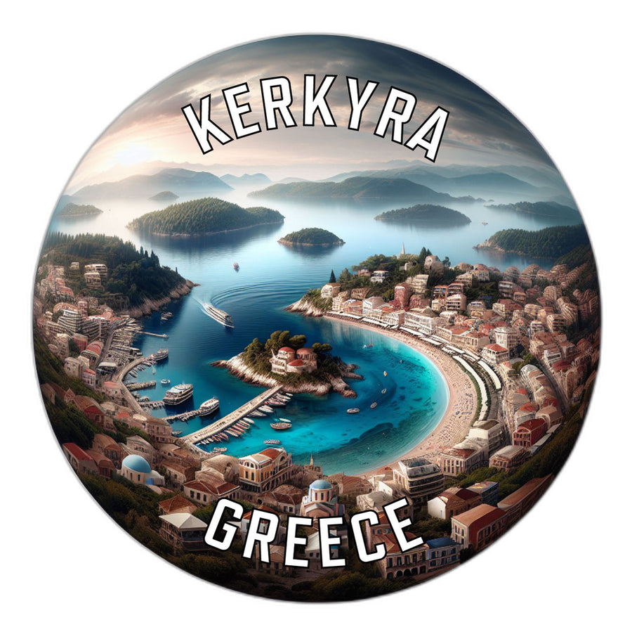 Kerkyra Greece Souvenir Die Cut Flat Magnet Image 1