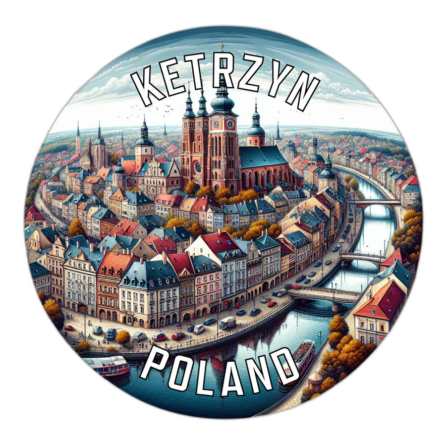 Ketrzyn Poland Souvenir Die Cut Flat Magnet Image 1