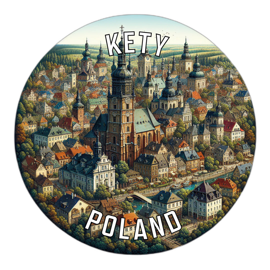 Kety Poland Souvenir Die Cut Flat Magnet Image 1