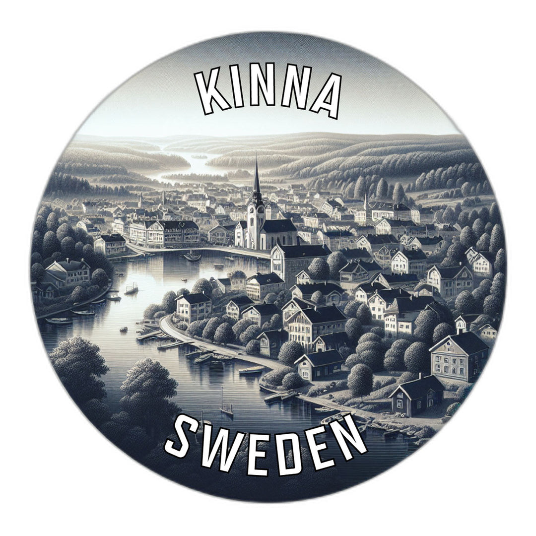 Kinna Sweden Souvenir Die Cut Flat Magnet Image 1