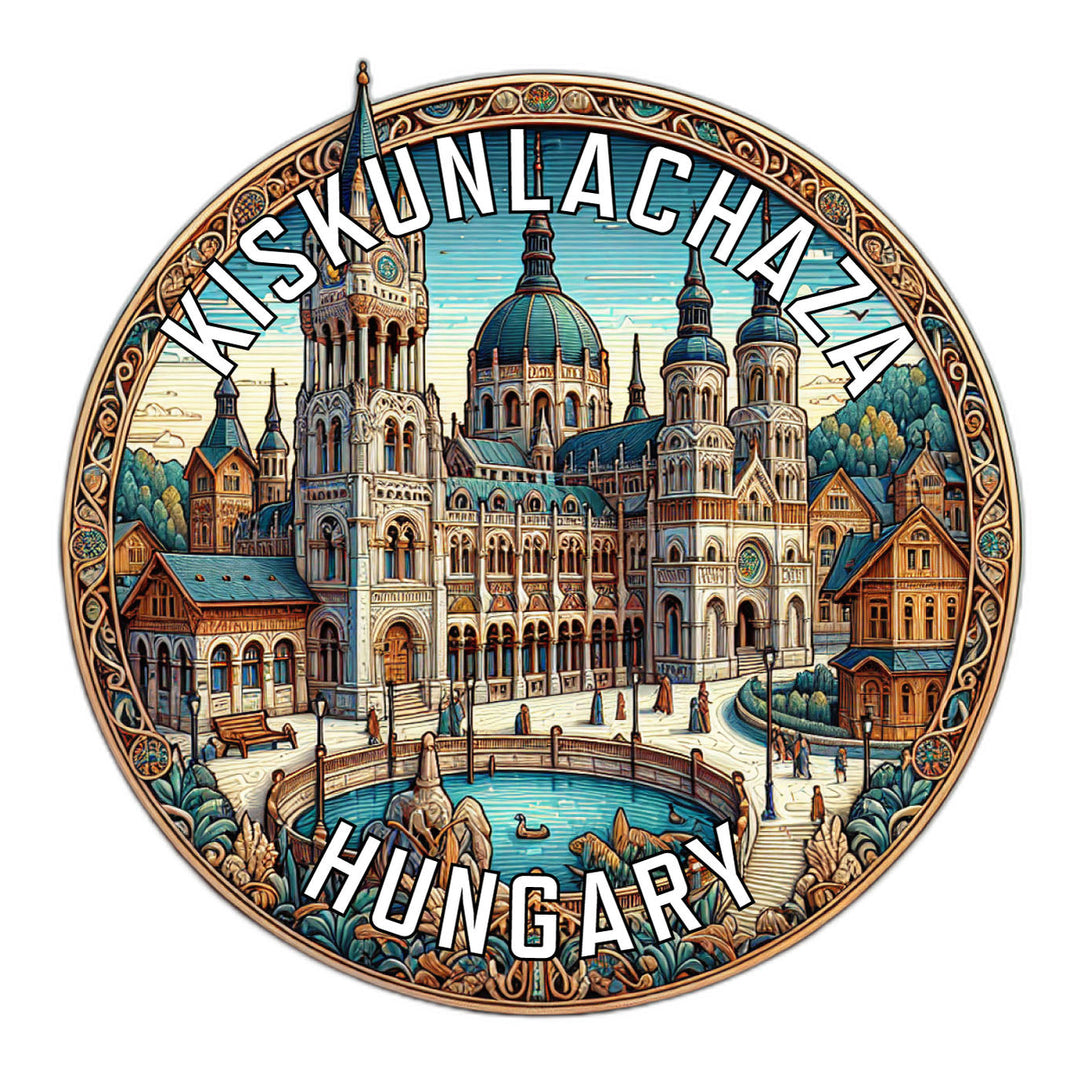 Kiskunlachaza Hungary Souvenir Die Cut Flat Magnet Image 1