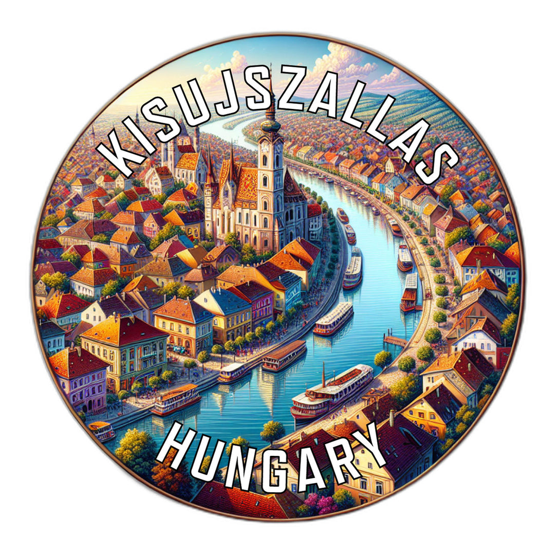 Kisujszallas Hungary Souvenir Die Cut Flat Magnet Image 1