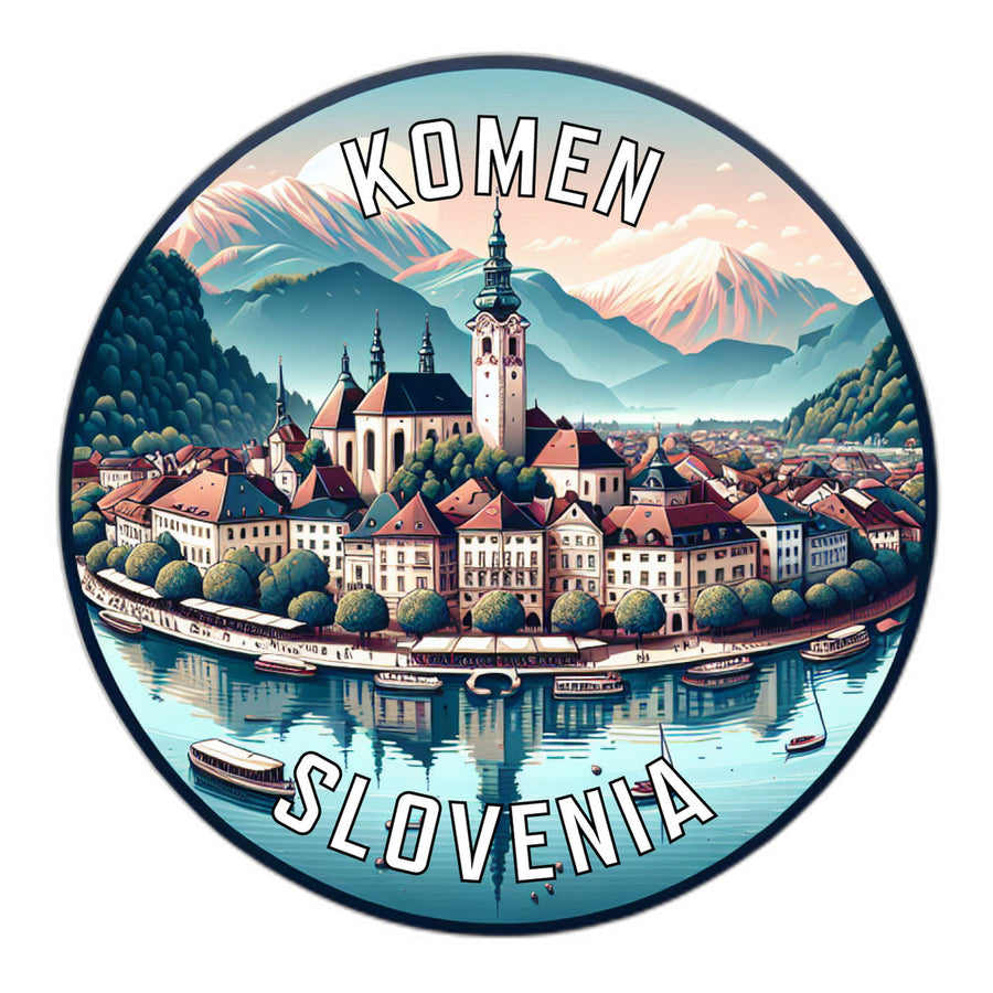 Komen Slovenia Souvenir Die Cut Flat Magnet Image 1