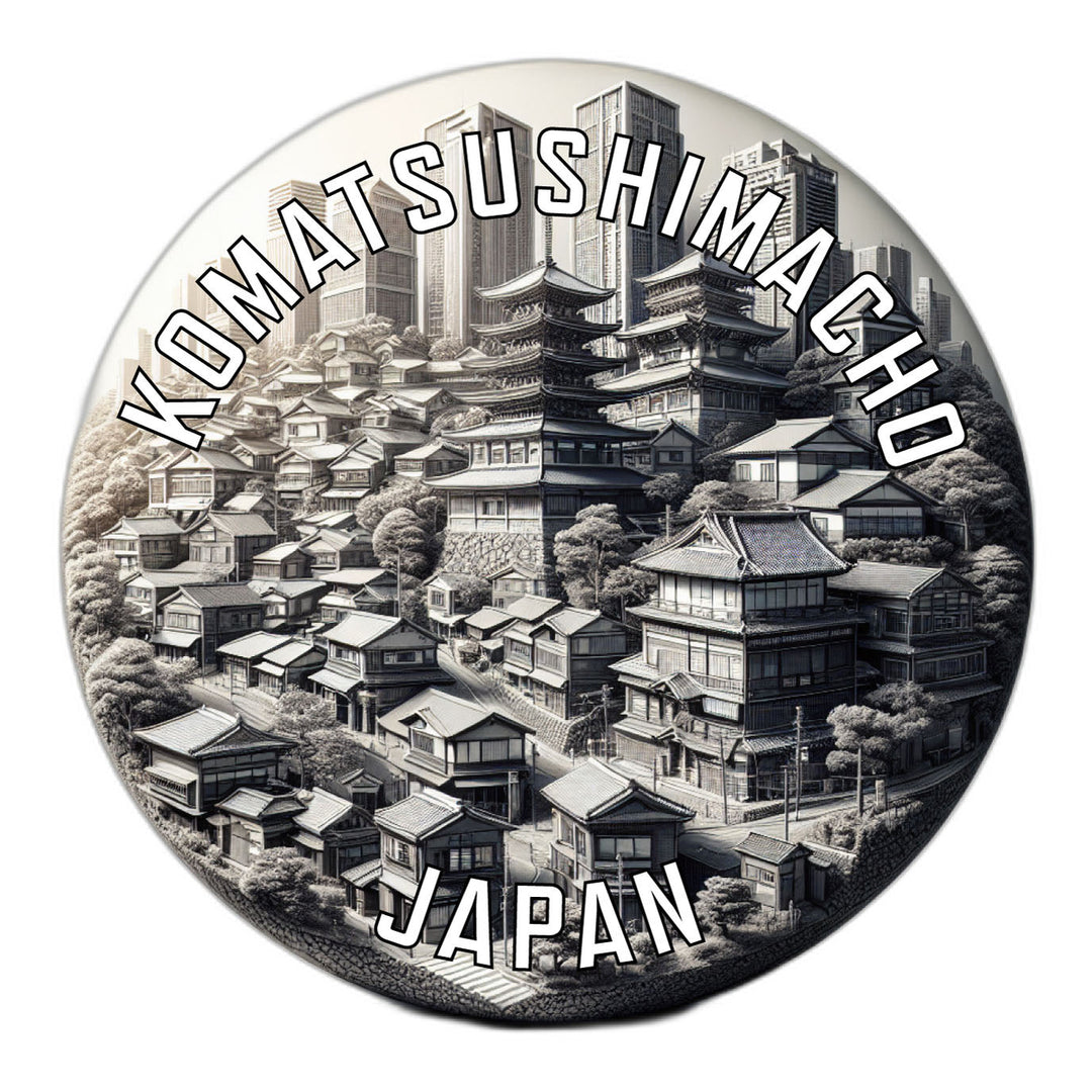 Komatsushimacho Japan Souvenir Die Cut Flat Magnet Image 1