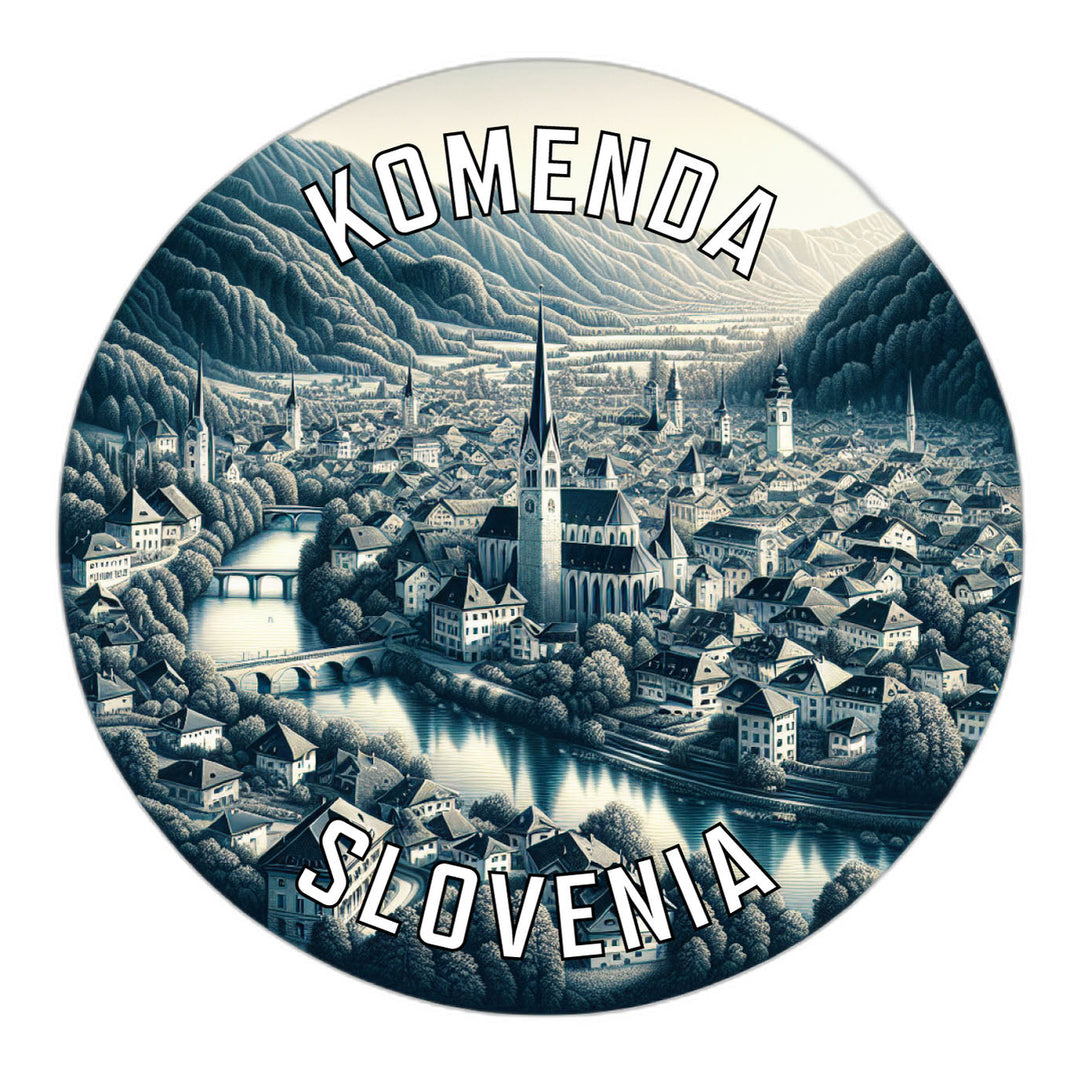 Komenda Slovenia Souvenir Die Cut Flat Magnet Image 1