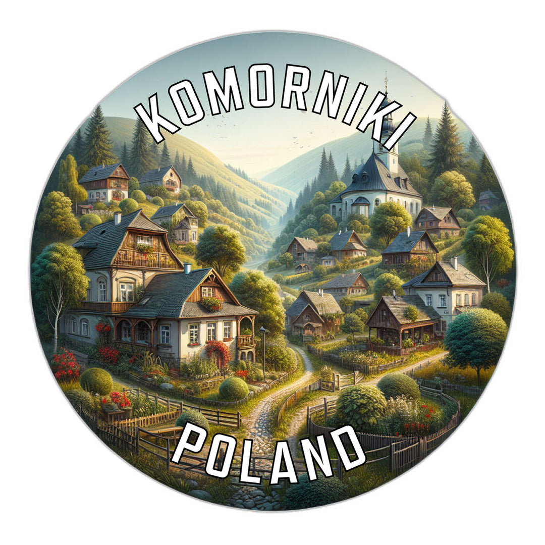 Komorniki Poland Souvenir Die Cut Flat Magnet Image 1