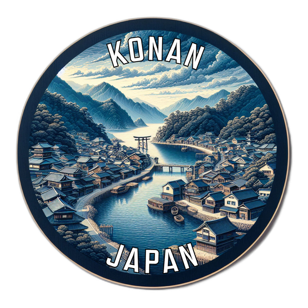 Konan Japan Souvenir Die Cut Flat Magnet Image 1