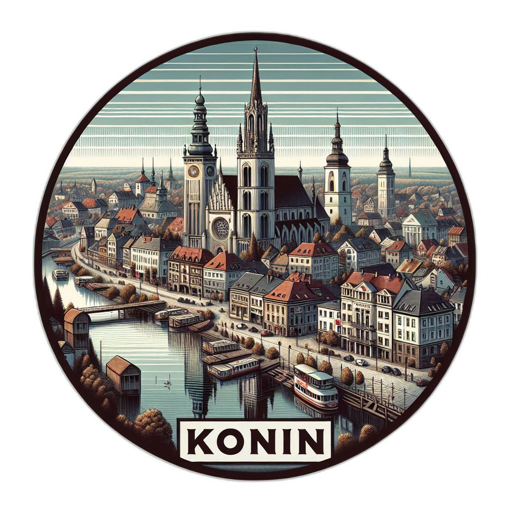 Konin Poland_updated Souvenir Die Cut Flat Magnet Image 1