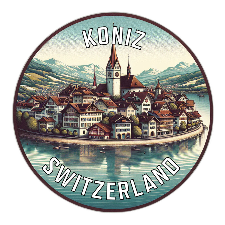 Koniz Switzerland Souvenir Die Cut Flat Magnet Image 1