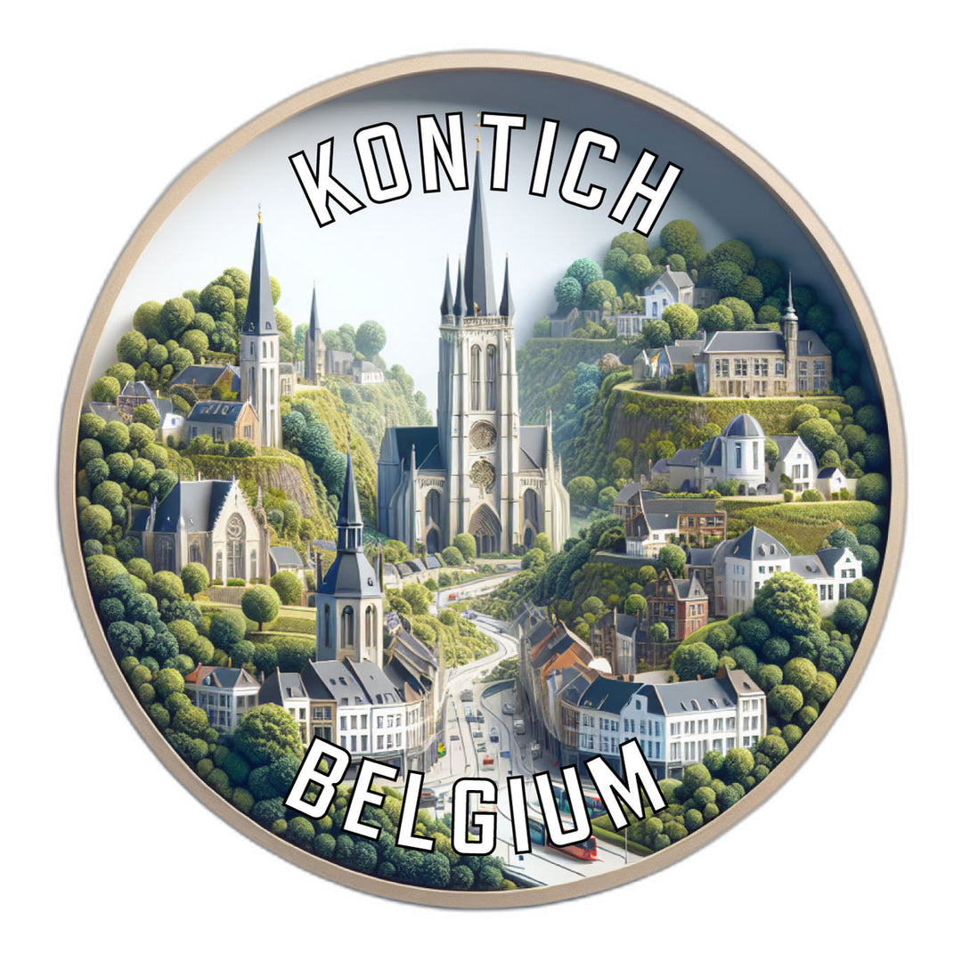 Kontich Belgium Souvenir Die Cut Flat Magnet Image 1