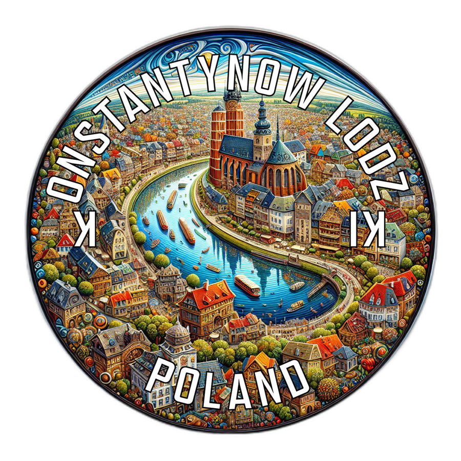 Konstantynow Lodzki Poland Souvenir Die Cut Flat Magnet Image 1