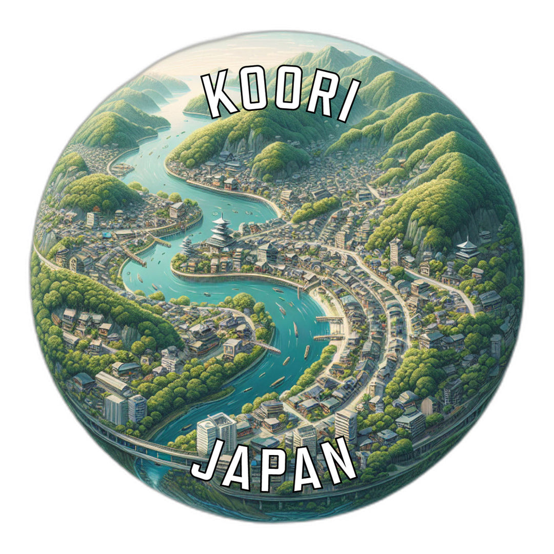 Koori Japan Souvenir Die Cut Flat Magnet Image 1