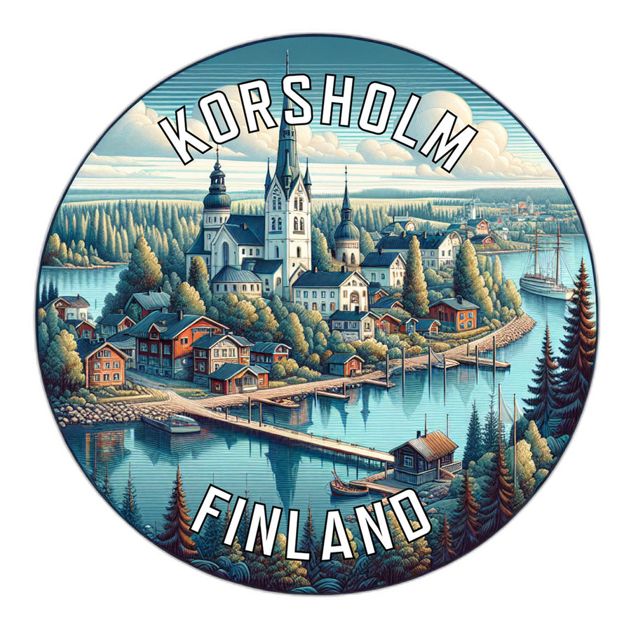 Korsholm Finland Souvenir Die Cut Flat Magnet Image 1