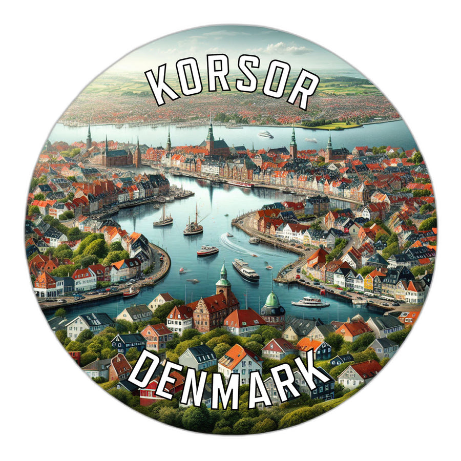 Korsor Denmark Souvenir Die Cut Flat Magnet Image 1