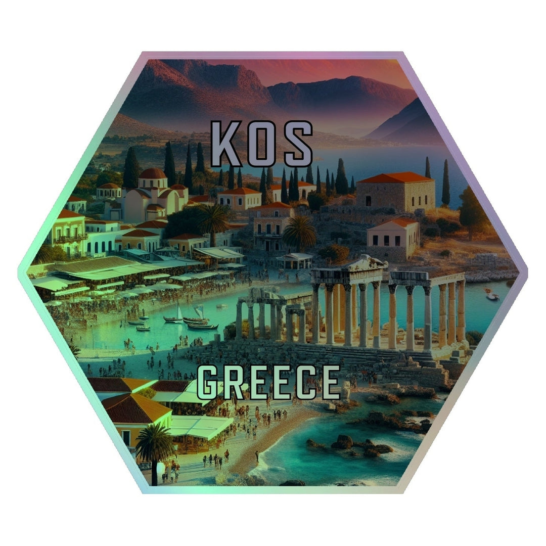 Kos Greece Souvenir Die Cut Flat Magnet Image 1