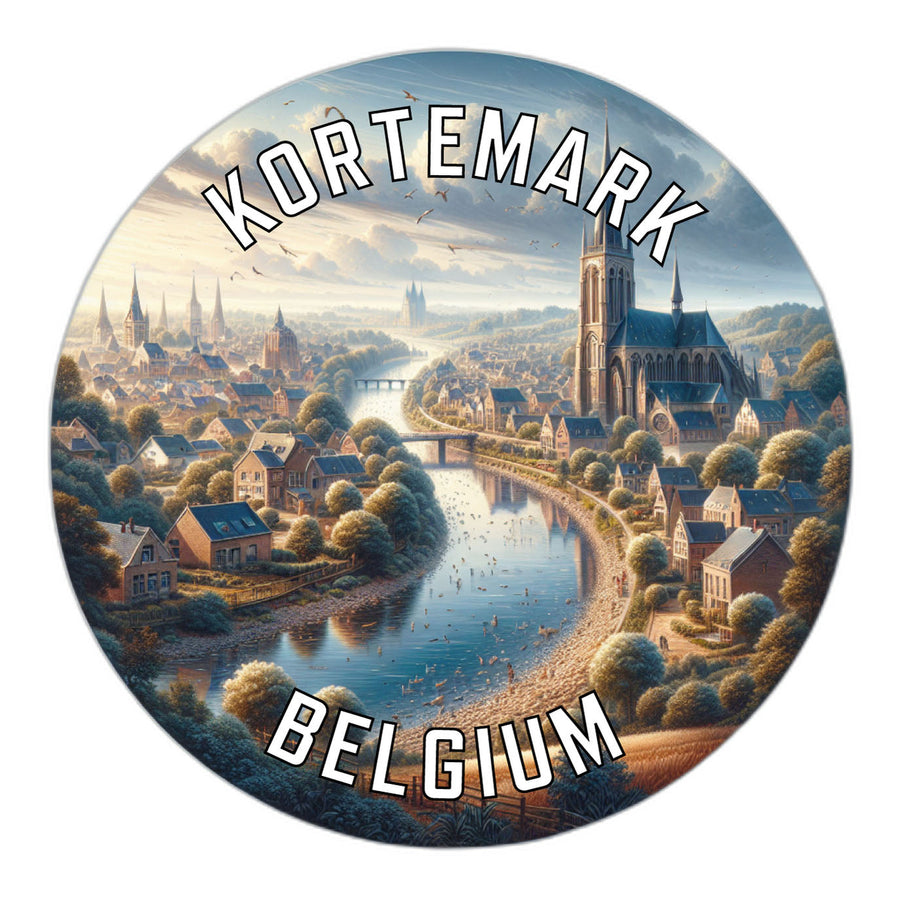 Kortemark Belgium Souvenir Die Cut Flat Magnet Image 1