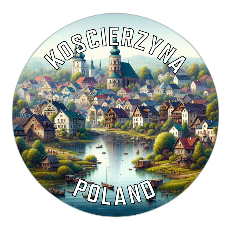 Koscierzyna Poland Souvenir Die Cut Flat Magnet Image 1