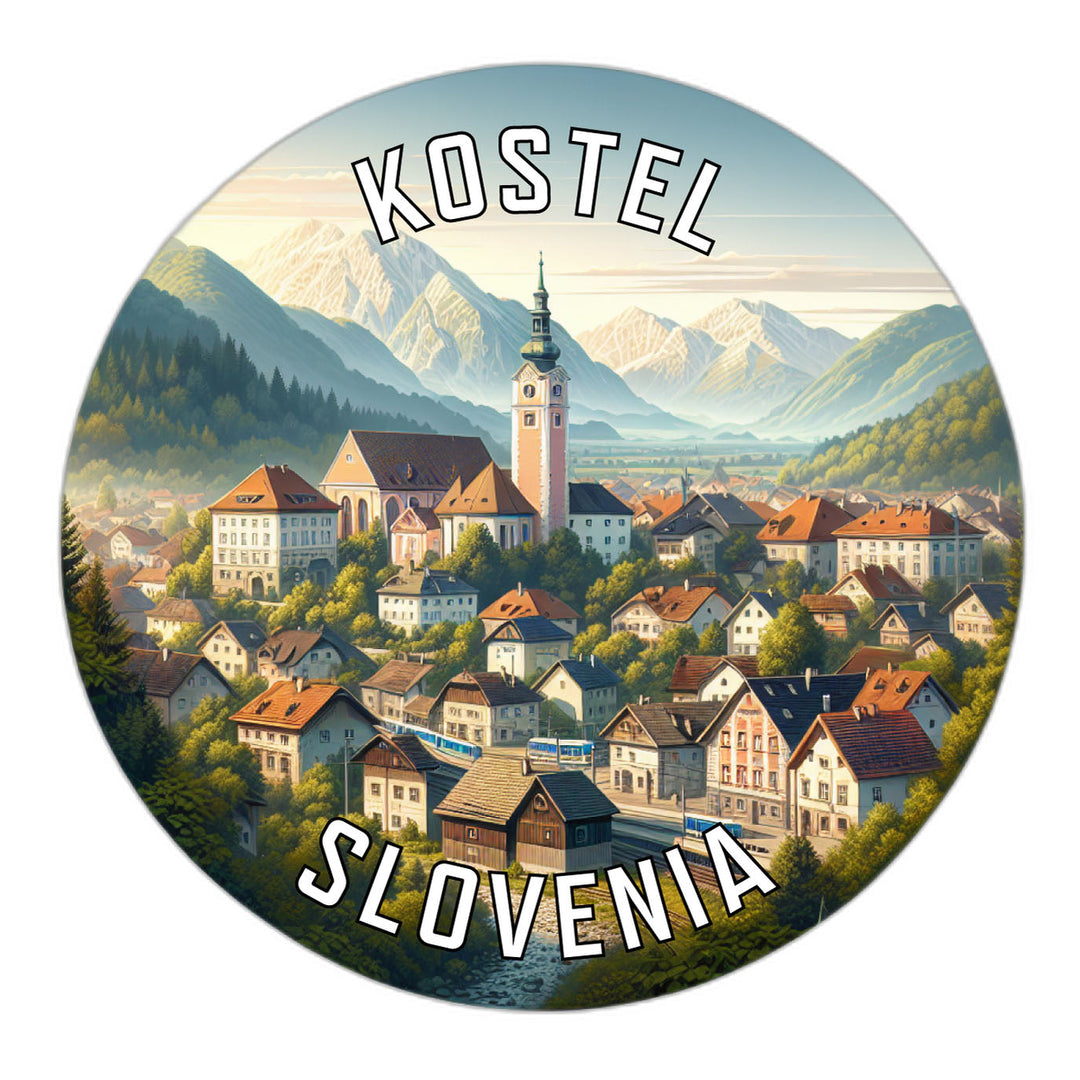 Kostel Slovenia Souvenir Die Cut Flat Magnet Image 1