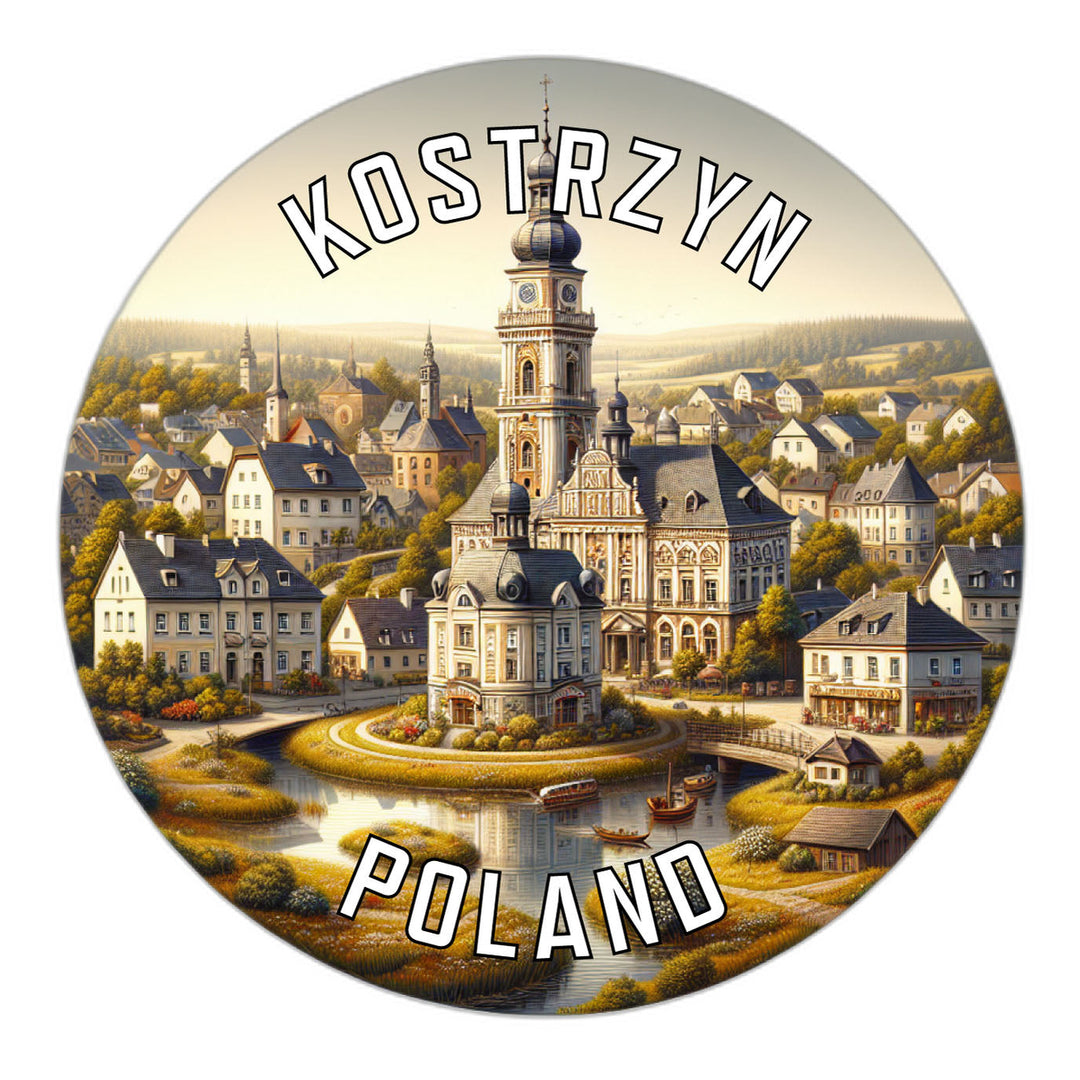 Kostrzyn Poland Souvenir Die Cut Flat Magnet Image 1