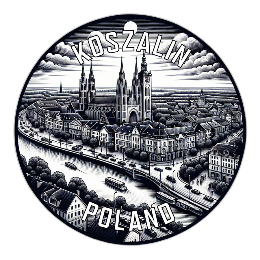 Koszalin Poland Souvenir Die Cut Flat Magnet Image 1