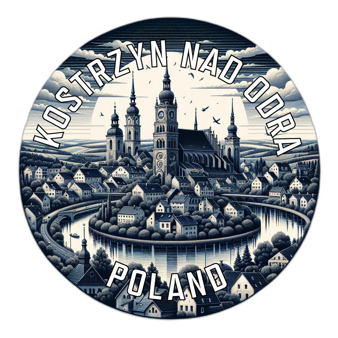 Kostrzyn nad Odra Poland Souvenir Die Cut Flat Magnet Image 1