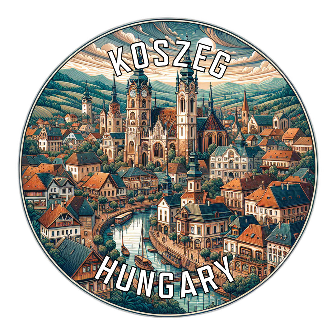 Koszeg Hungary Souvenir Die Cut Flat Magnet Image 1