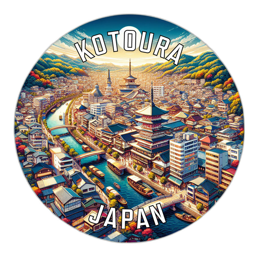 Kotoura Japan Souvenir Die Cut Flat Magnet Image 1