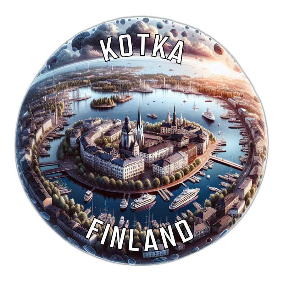 Kotka Finland Souvenir Die Cut Flat Magnet Image 1