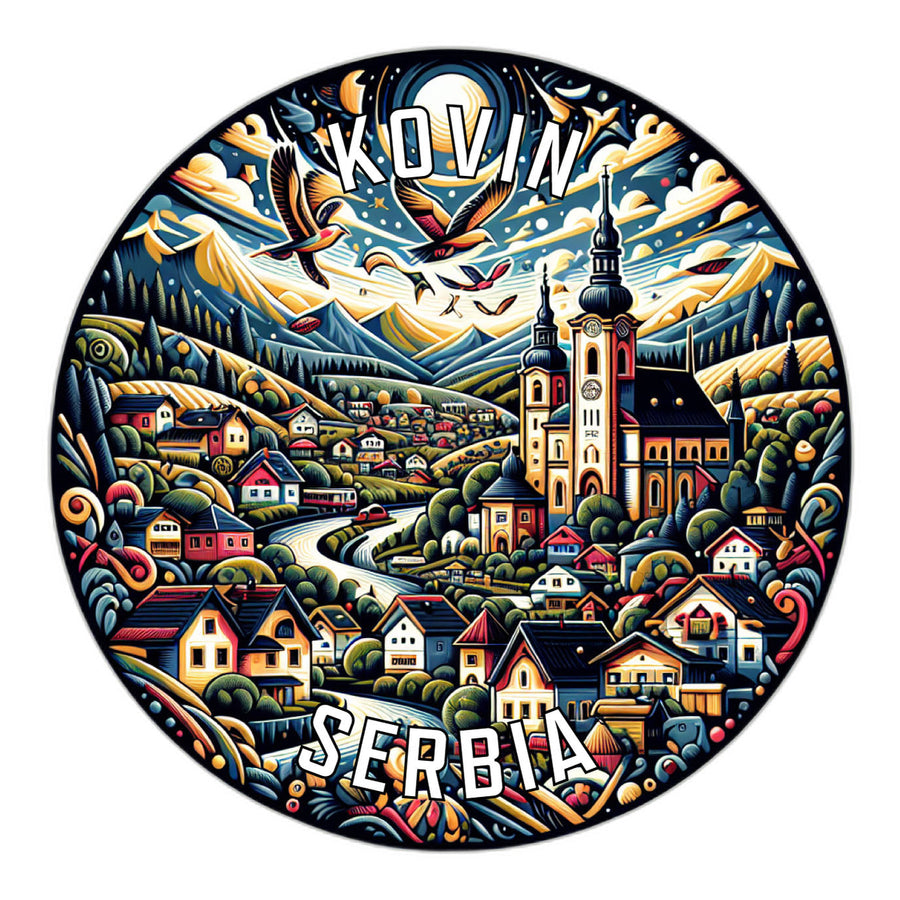 Kovin Serbia Souvenir Die Cut Flat Magnet Image 1