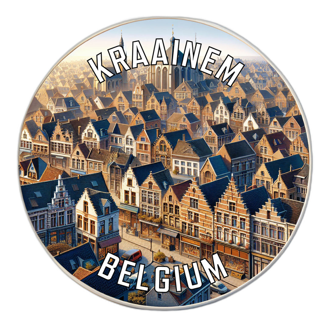 Kraainem Belgium Souvenir Die Cut Flat Magnet Image 1